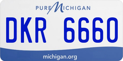MI license plate DKR6660