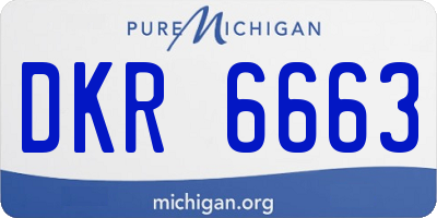 MI license plate DKR6663