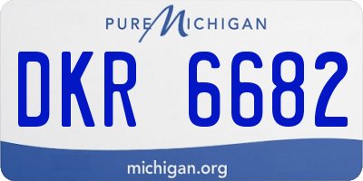 MI license plate DKR6682