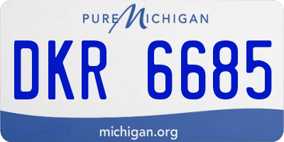 MI license plate DKR6685