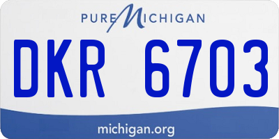 MI license plate DKR6703
