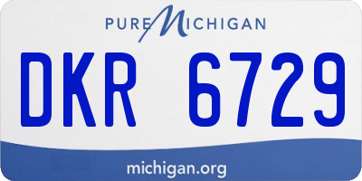 MI license plate DKR6729