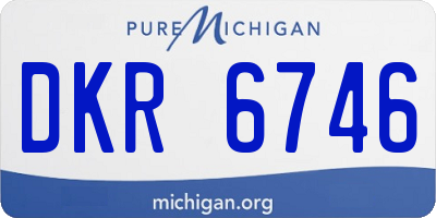 MI license plate DKR6746