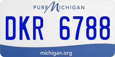 MI license plate DKR6788