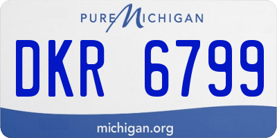 MI license plate DKR6799