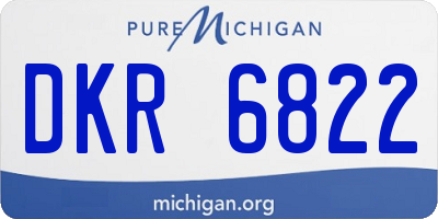MI license plate DKR6822