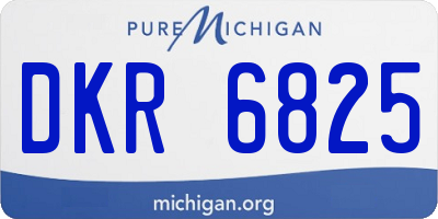MI license plate DKR6825