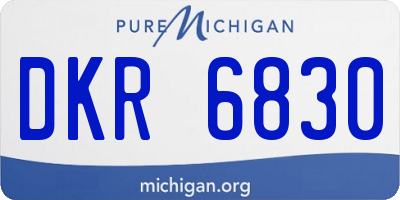MI license plate DKR6830