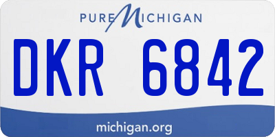 MI license plate DKR6842