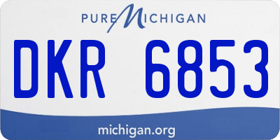 MI license plate DKR6853