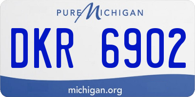 MI license plate DKR6902