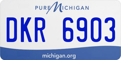 MI license plate DKR6903