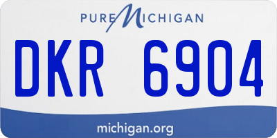 MI license plate DKR6904