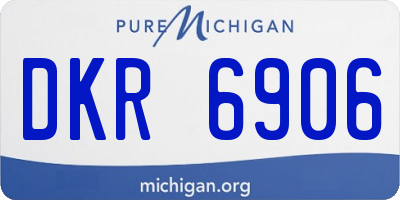 MI license plate DKR6906