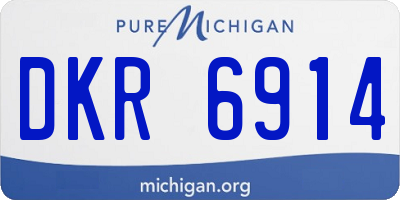 MI license plate DKR6914