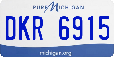 MI license plate DKR6915
