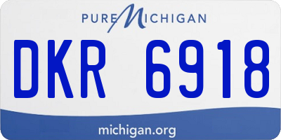 MI license plate DKR6918