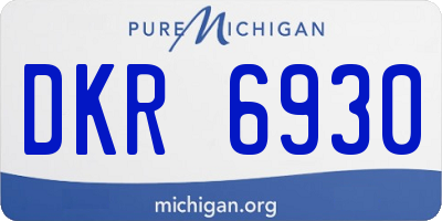MI license plate DKR6930