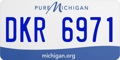 MI license plate DKR6971