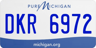 MI license plate DKR6972