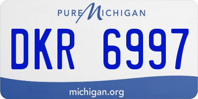 MI license plate DKR6997