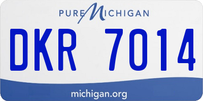 MI license plate DKR7014
