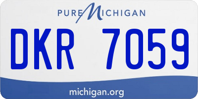 MI license plate DKR7059