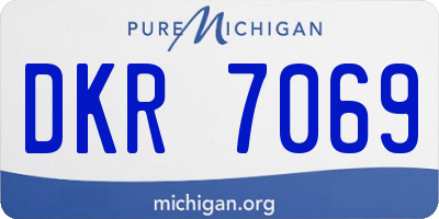 MI license plate DKR7069