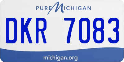 MI license plate DKR7083
