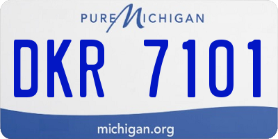 MI license plate DKR7101