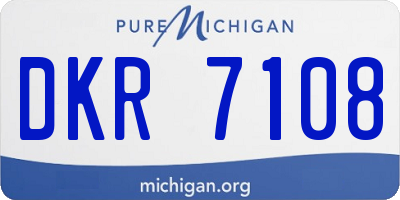 MI license plate DKR7108