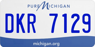 MI license plate DKR7129