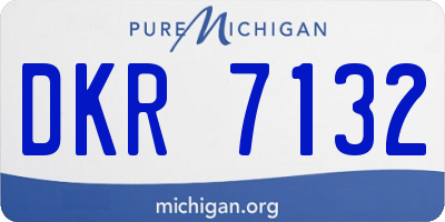 MI license plate DKR7132