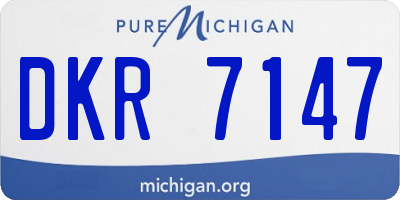 MI license plate DKR7147