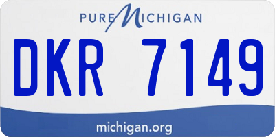 MI license plate DKR7149