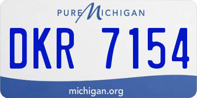 MI license plate DKR7154