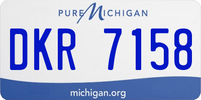 MI license plate DKR7158