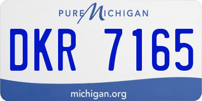 MI license plate DKR7165