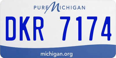 MI license plate DKR7174