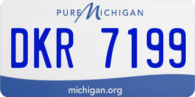 MI license plate DKR7199