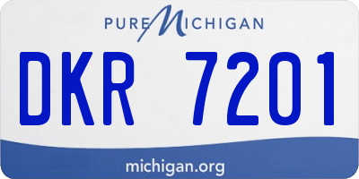MI license plate DKR7201
