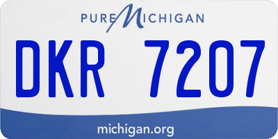 MI license plate DKR7207