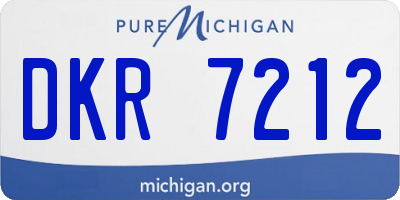 MI license plate DKR7212