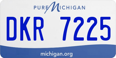 MI license plate DKR7225