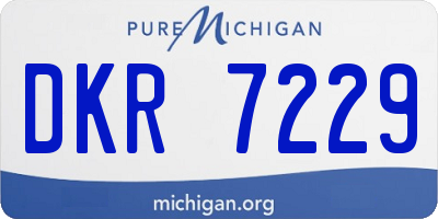 MI license plate DKR7229