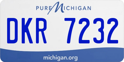 MI license plate DKR7232