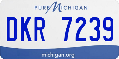 MI license plate DKR7239