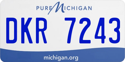 MI license plate DKR7243