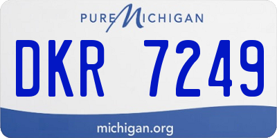 MI license plate DKR7249