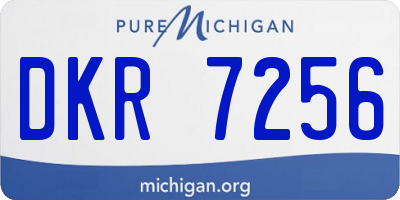 MI license plate DKR7256